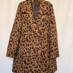 Lane Bryant Leopard Print Pea Coat